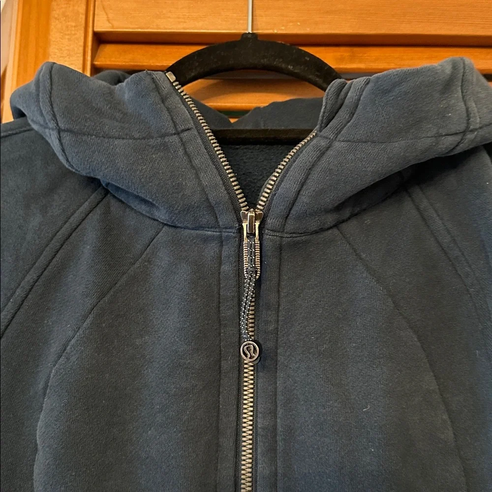 Deep Blue Lululemon Scuba Zip Hoodie - Picture 3 of 5